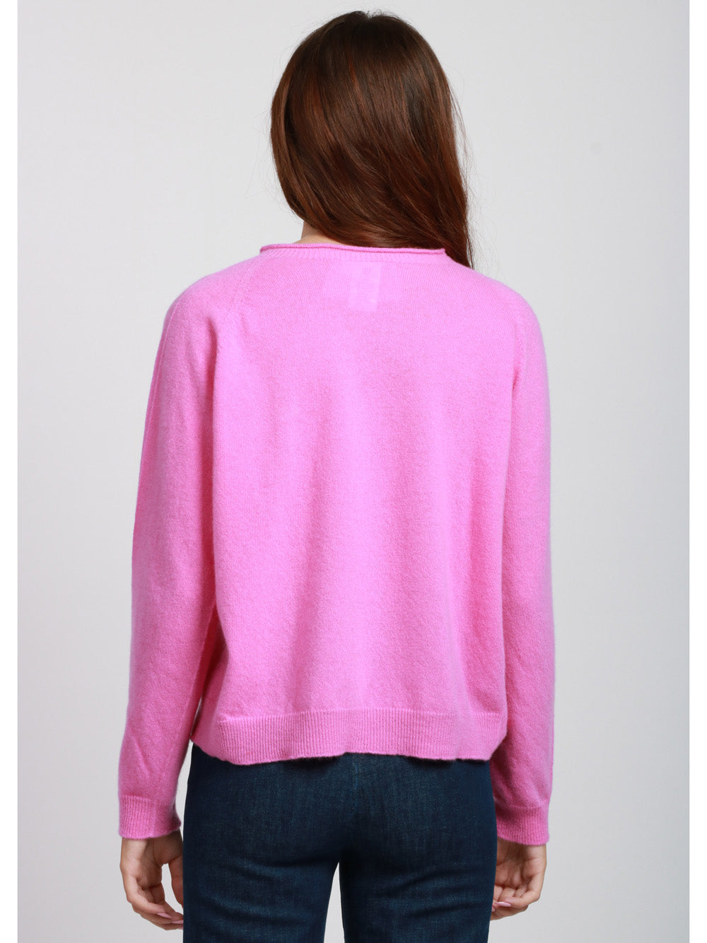 FLOOR Maglia Girocollo in Lana Merino Fucsia Fucsia