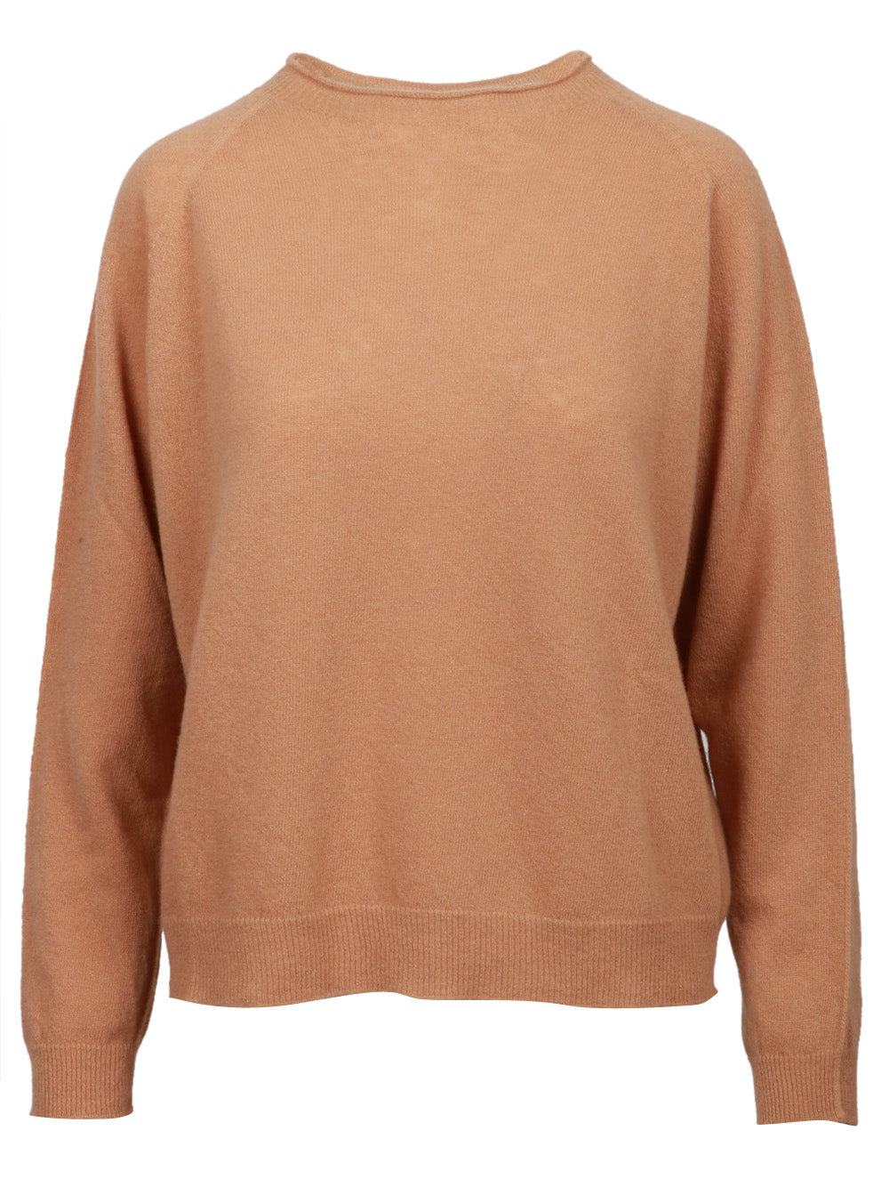 FLOOR Maglia Girocollo in Lana Merino Cammello Cammello