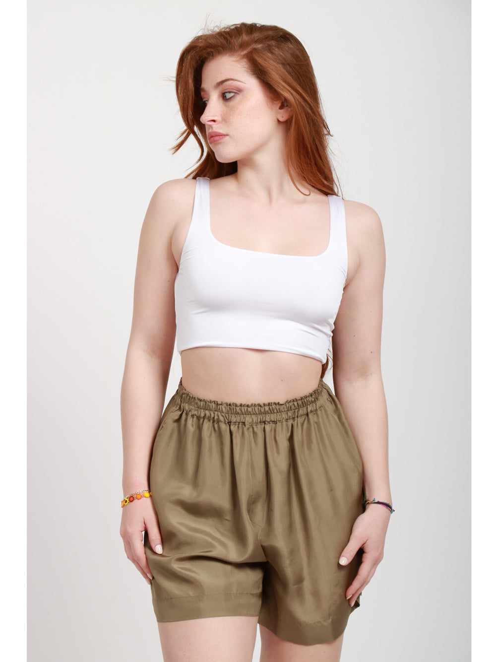 FORTE FORTE Top Bralette Bianco Bianco