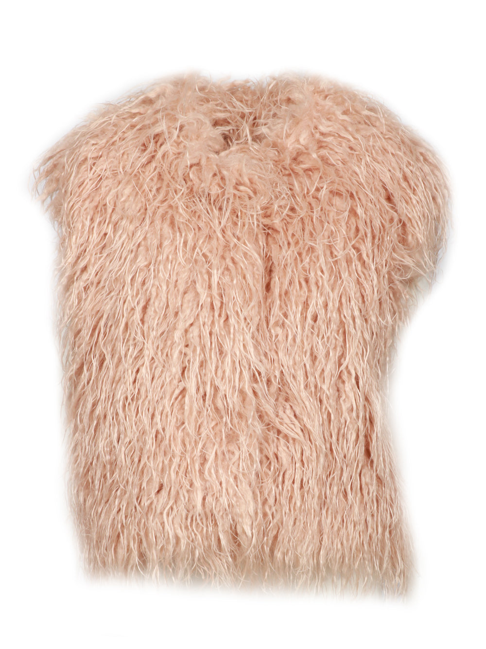FORTE FORTE Gilet in Eco Mongolia Cipria Cipria
