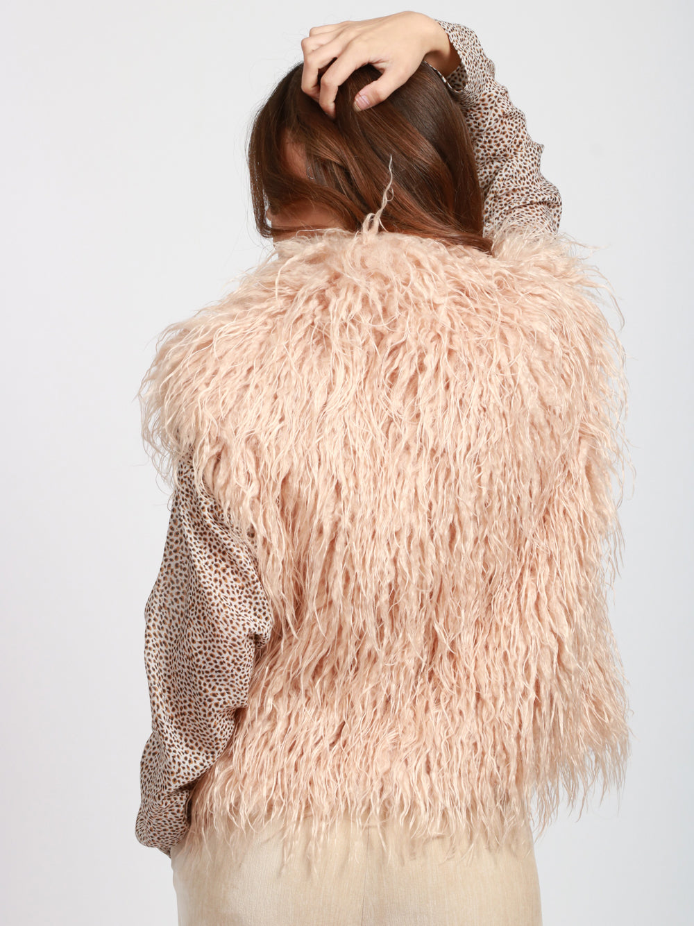 FORTE FORTE Gilet in Eco Mongolia Cipria Cipria