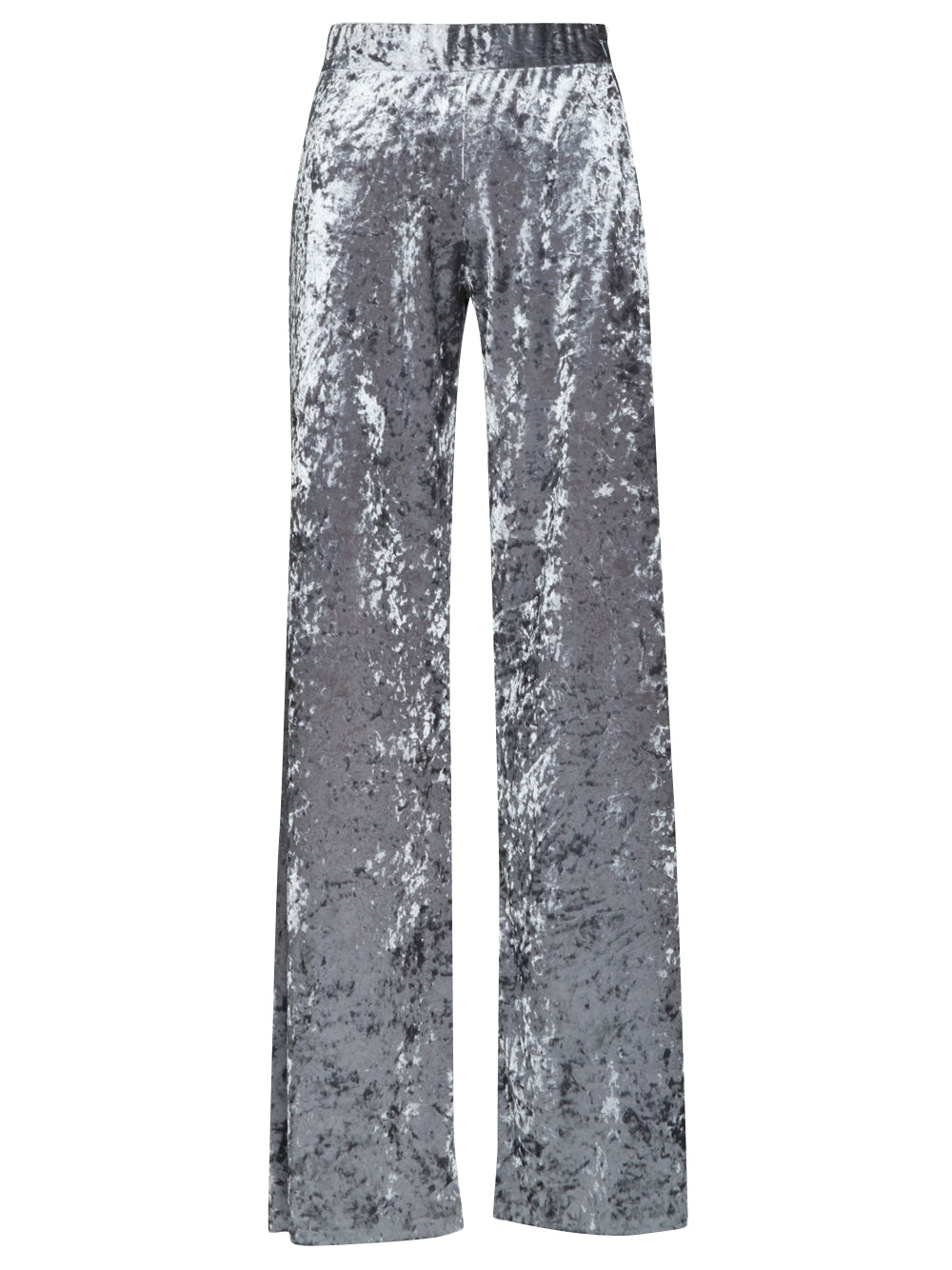 FORTE FORTE Pantaloni in Velluto Grigi a Vita Alta Grigio
