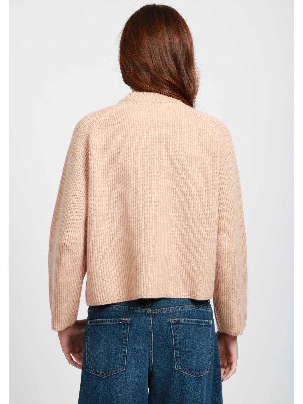 FORTE FORTE Maglia in Cashmere e Lana Beige Girocollo Camel