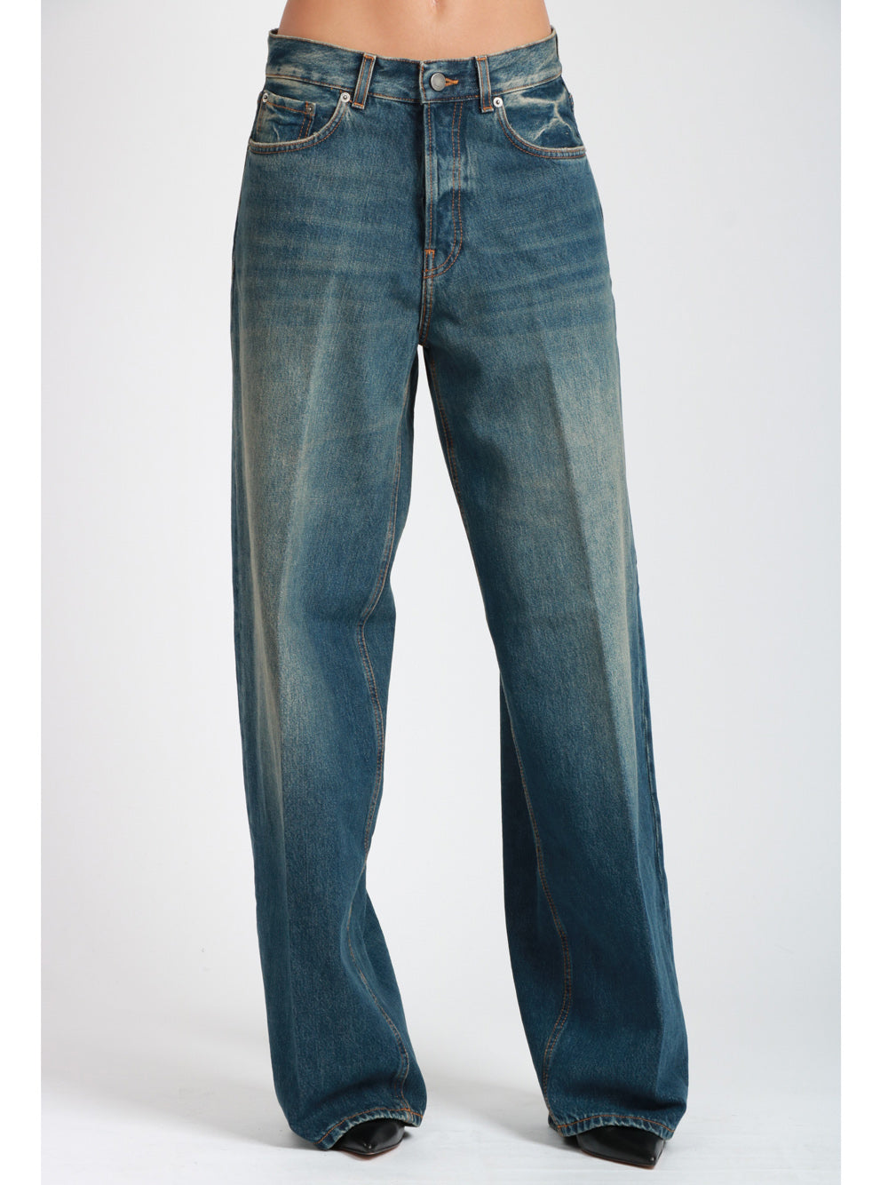HAIKURE Jeans Bethany in Denim di Cotone Blu Denim Blu