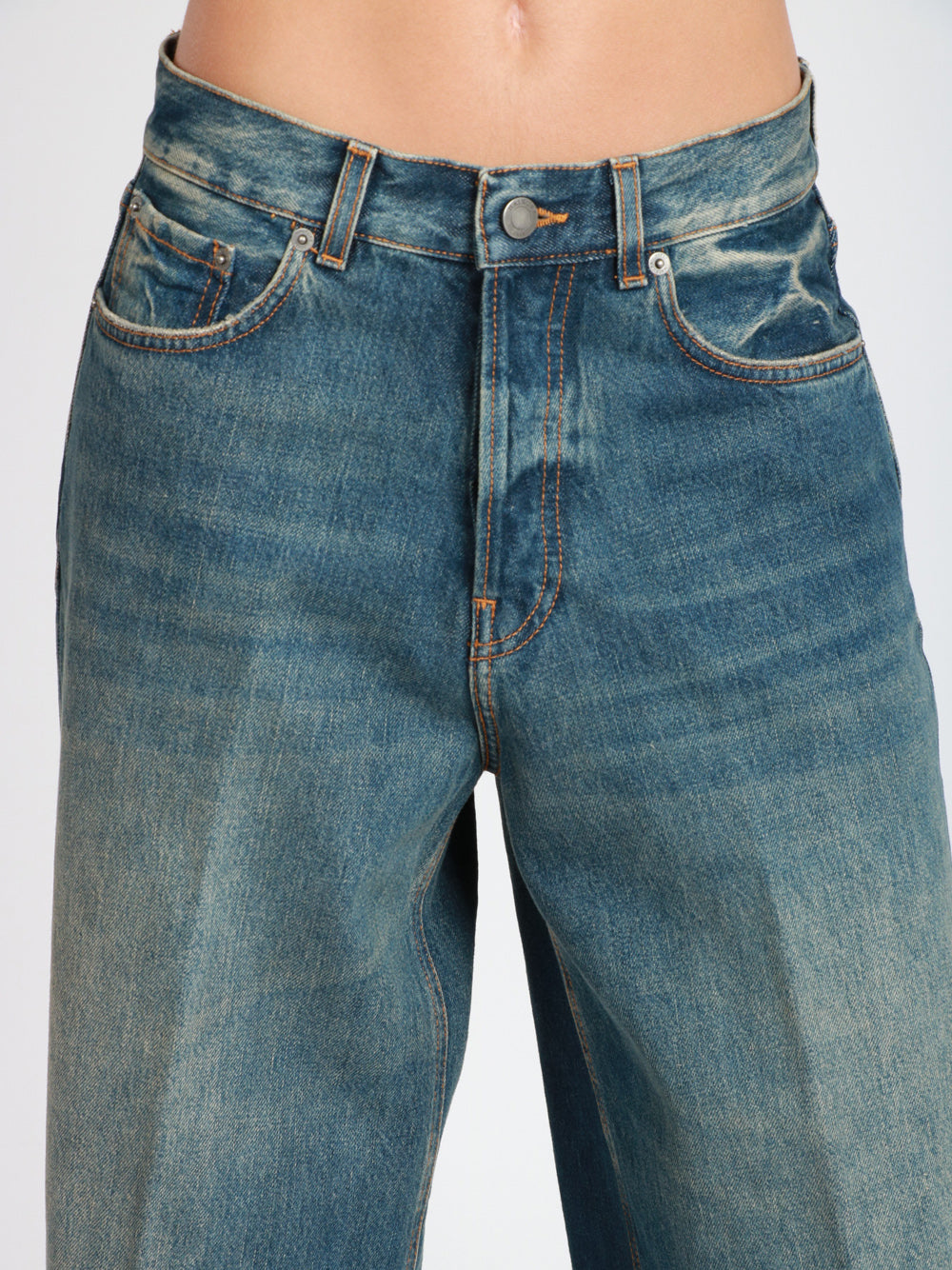 HAIKURE Jeans Bethany in Denim di Cotone Blu Denim Blu