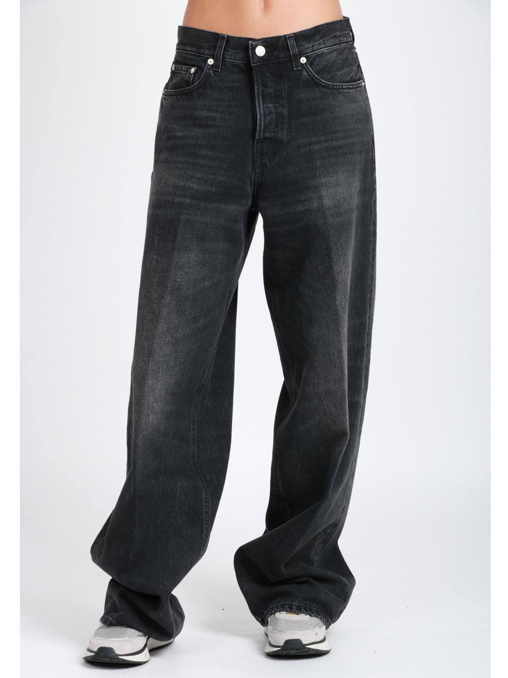 HAIKURE Jeans Bethany in Denim di Cotone Neri Denim Nero