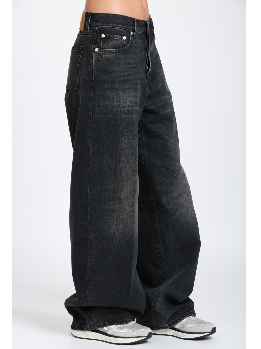 HAIKURE Jeans Bethany in Denim di Cotone Neri Denim Nero