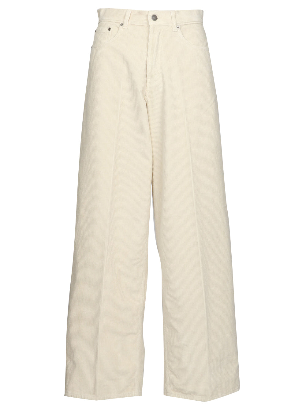 HAIKURE Pantaloni Bethany Velvet a Costine Ecru Ecru