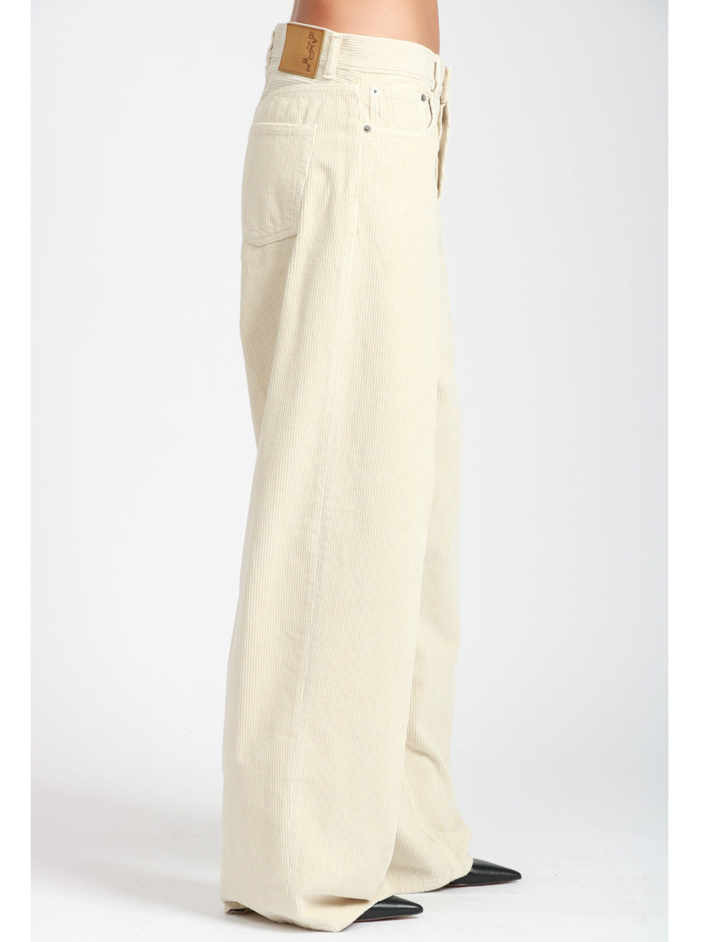 HAIKURE Pantaloni Bethany Velvet a Costine Ecru Ecru