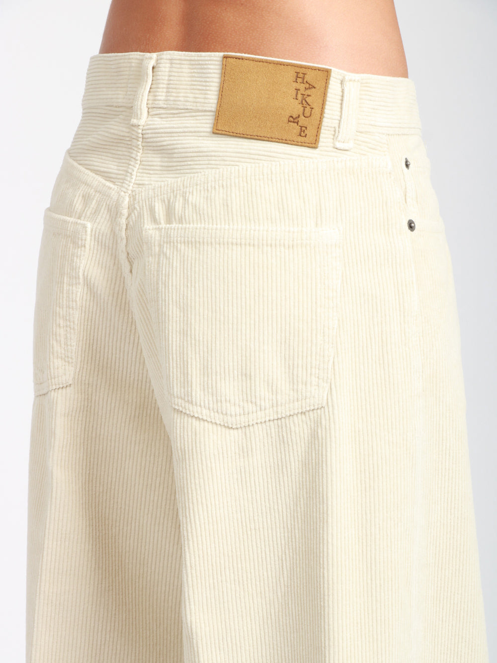 HAIKURE Pantaloni Bethany Velvet a Costine Ecru Ecru