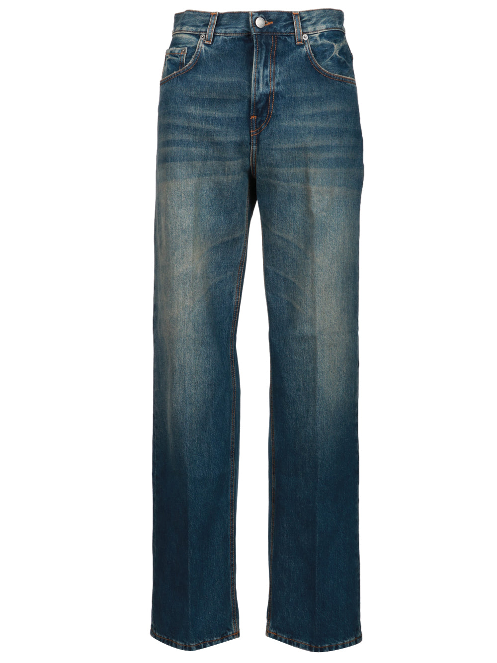 HAIKURE Jeans Bonnie in Denim di Cotone Blu Scuro con Gamba Dritta Denim