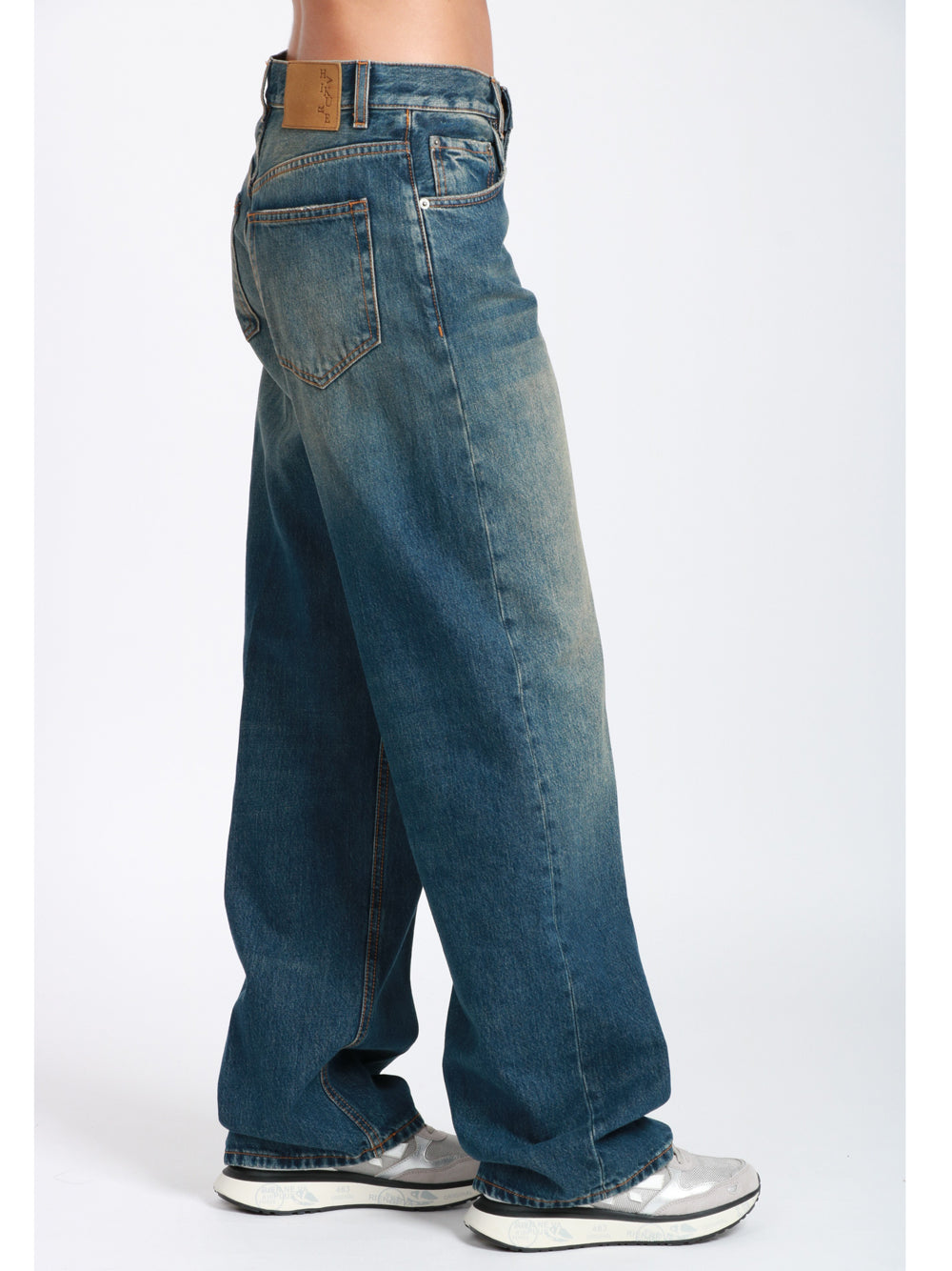 HAIKURE Jeans Bonnie in Denim di Cotone Blu Scuro con Gamba Dritta Denim