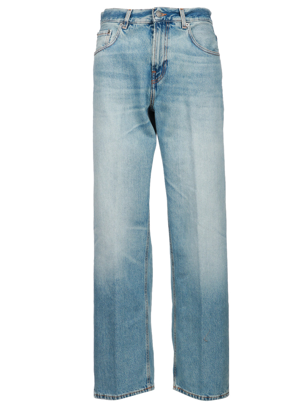HAIKURE Jeans Bonnie in Denim di Cotone Blu con Gamba Dritta Denim chiaro