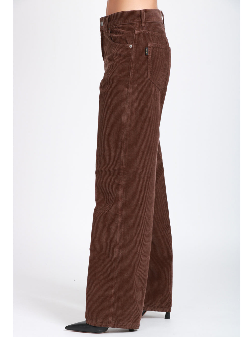 HAIKURE Pantaloni Bonnie in Velluto a Costine Marrone Marrone