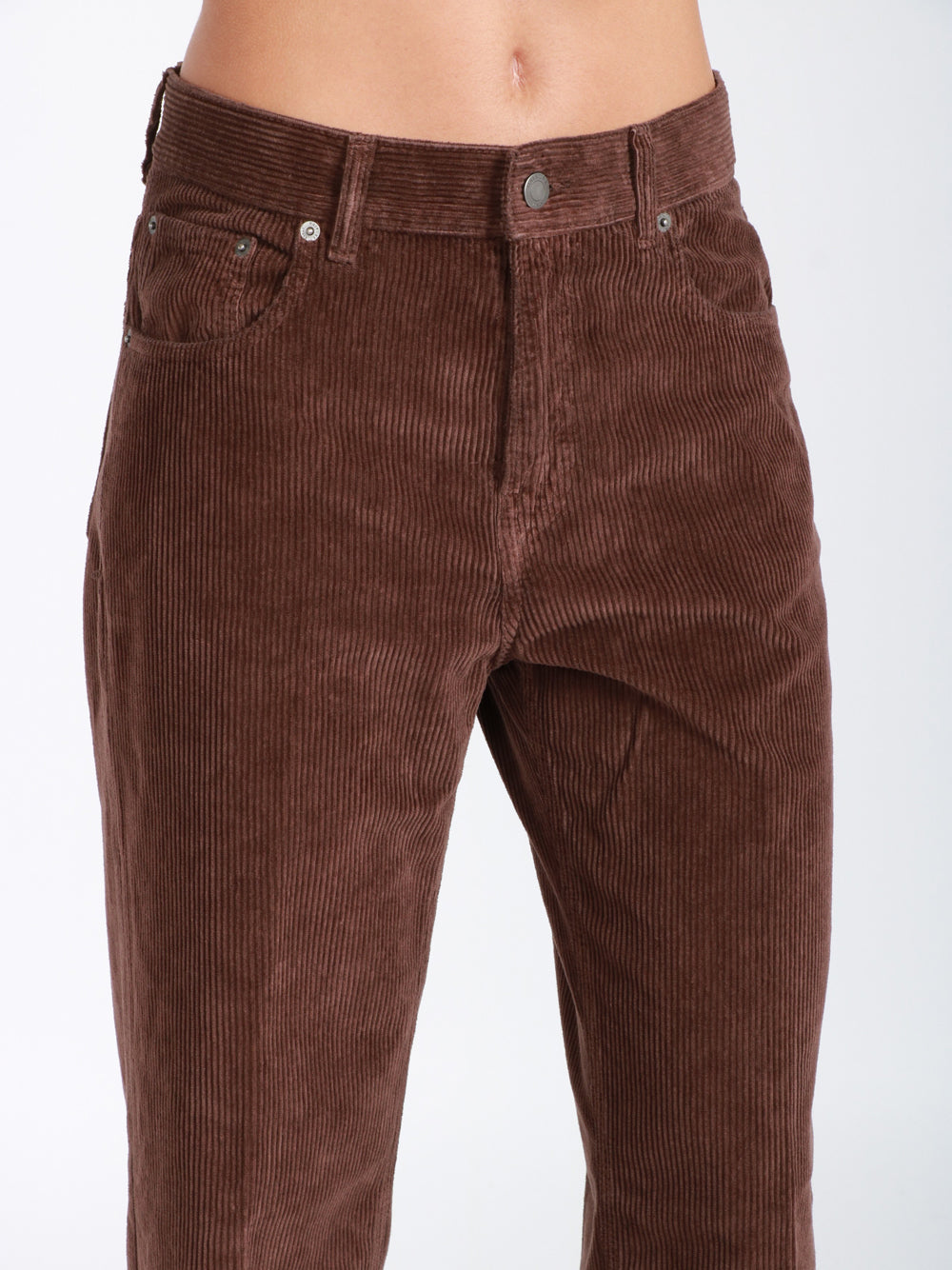 HAIKURE Pantaloni Bonnie in Velluto a Costine Marrone Marrone