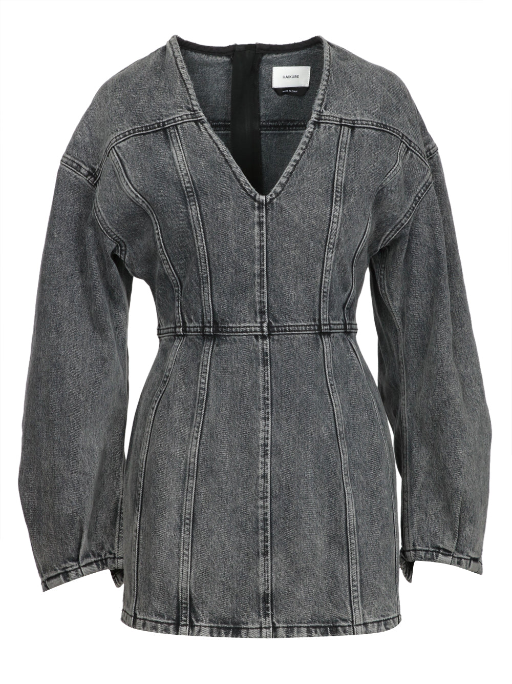 HAIKURE Vestito Darly Corto in Denim Grigio Denim Grigio