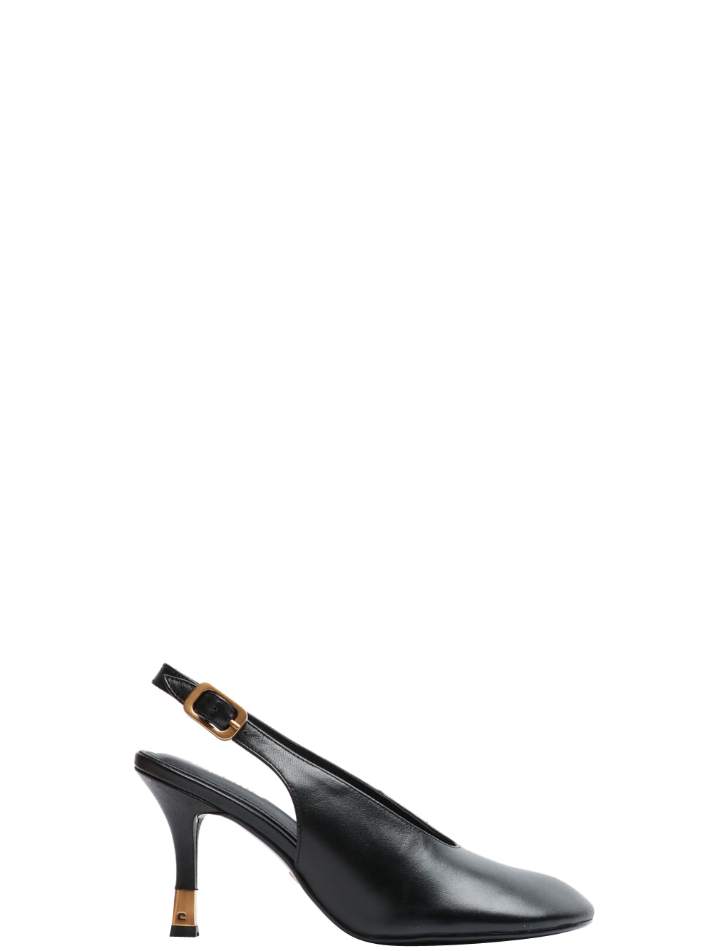 LOLA CRUZ Scarpe Décolleté Livia Slingback in Pelle Nere Nero
