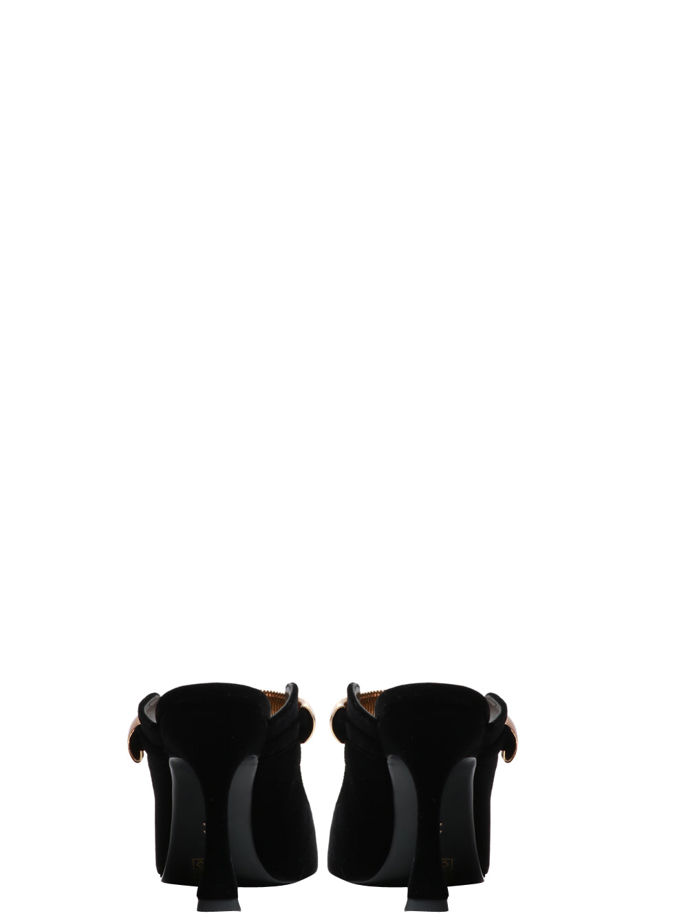 LOLA CRUZ Scarpe Décolleté Axela in Velluto Nere con Cinturino Gioiello Nero/oro