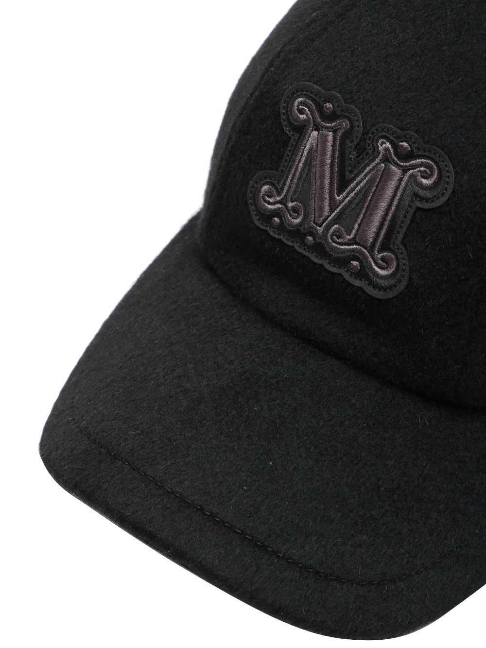 MAX MARA Cappello da Baseball Fedora in Cammello Nero Nero