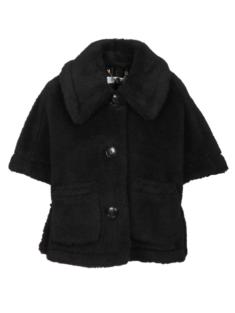 MAX MARA Cappa Teddy Newterzo1 in Misto Alpaca e Lana Nera Nero