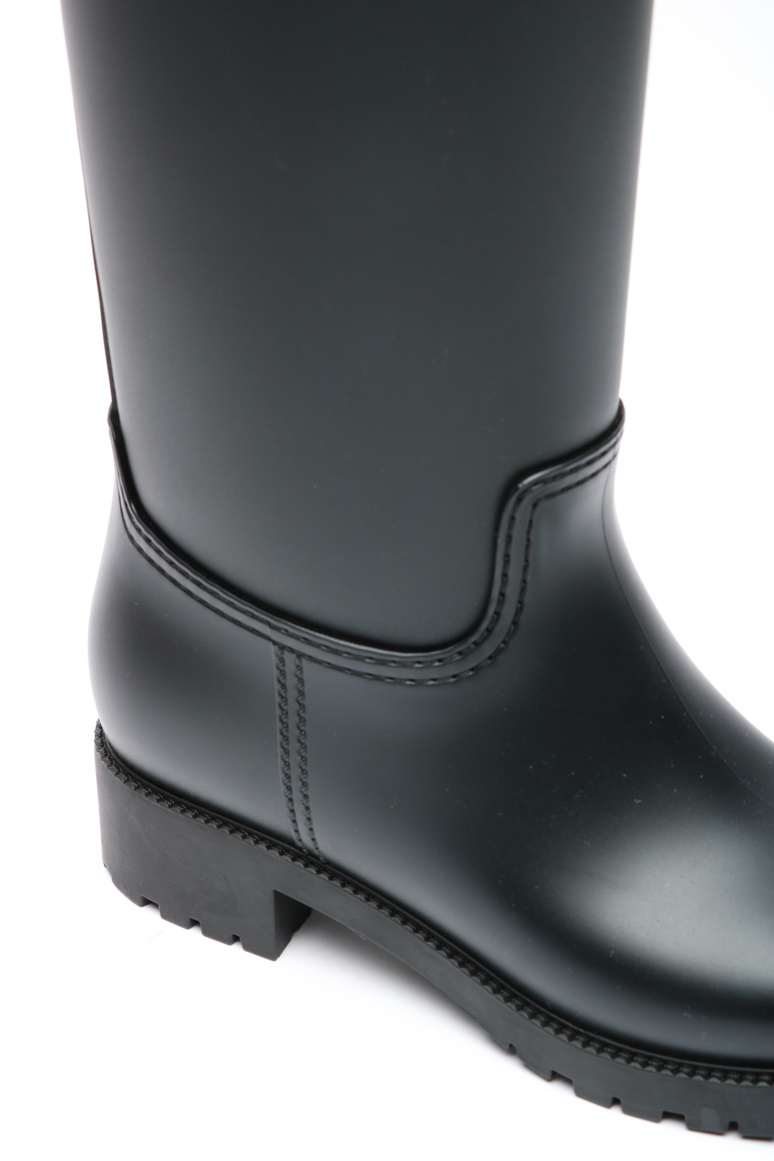 MAX MARA Stivali Rain in Gomma Neri con Logo Tono su tono Nero