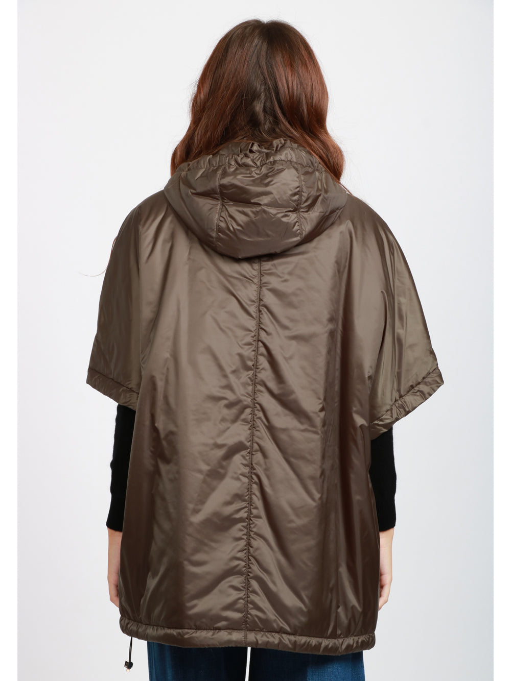 MAX MARA THE CUBE Piumino cappa Greenci in tessuto antigoccia verde militare Verde militare