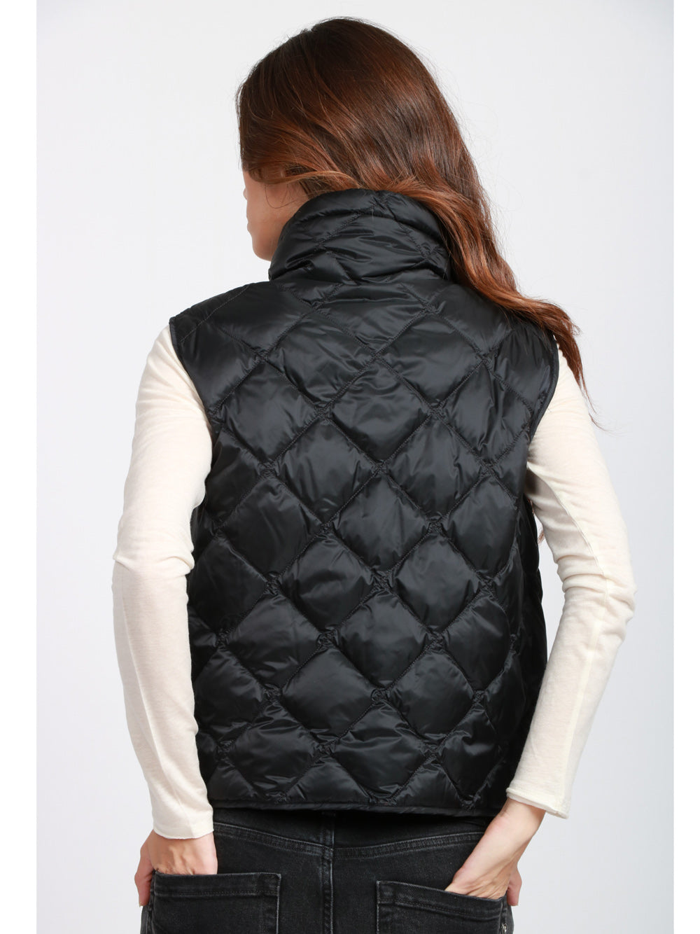 MAX MARA THE CUBE Gilet Tregic Imbottito in Tessuto Antigoccia Nero Nero