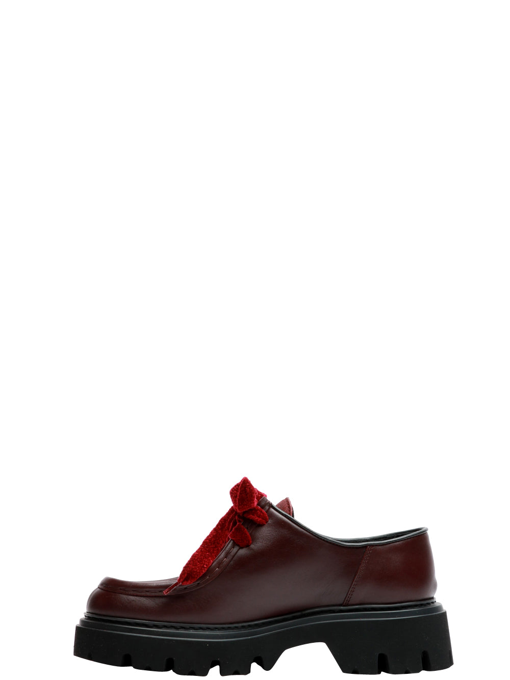 MAZE Scarpe Mocassino Dora in Pelle Bordeaux Viola/bordeaux
