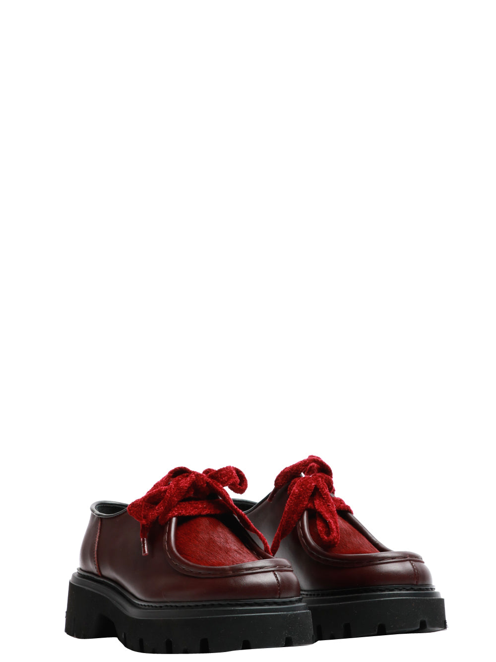 MAZE Scarpe Mocassino Dora in Pelle Bordeaux Viola/bordeaux