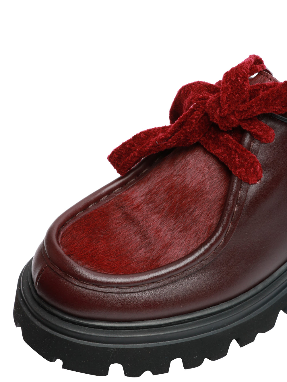 MAZE Scarpe Mocassino Dora in Pelle Bordeaux Viola/bordeaux