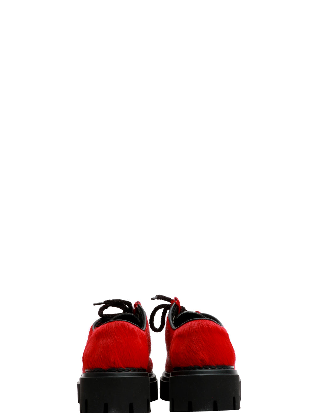 MAZE Scarpe Mocassino Dora in Cavallino Rosse Rosso/nero/bianco