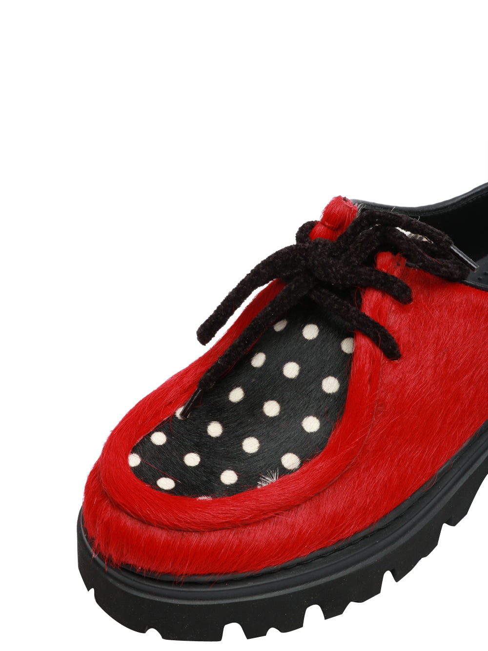 MAZE Scarpe Mocassino Dora in Cavallino Rosse Rosso/nero/bianco