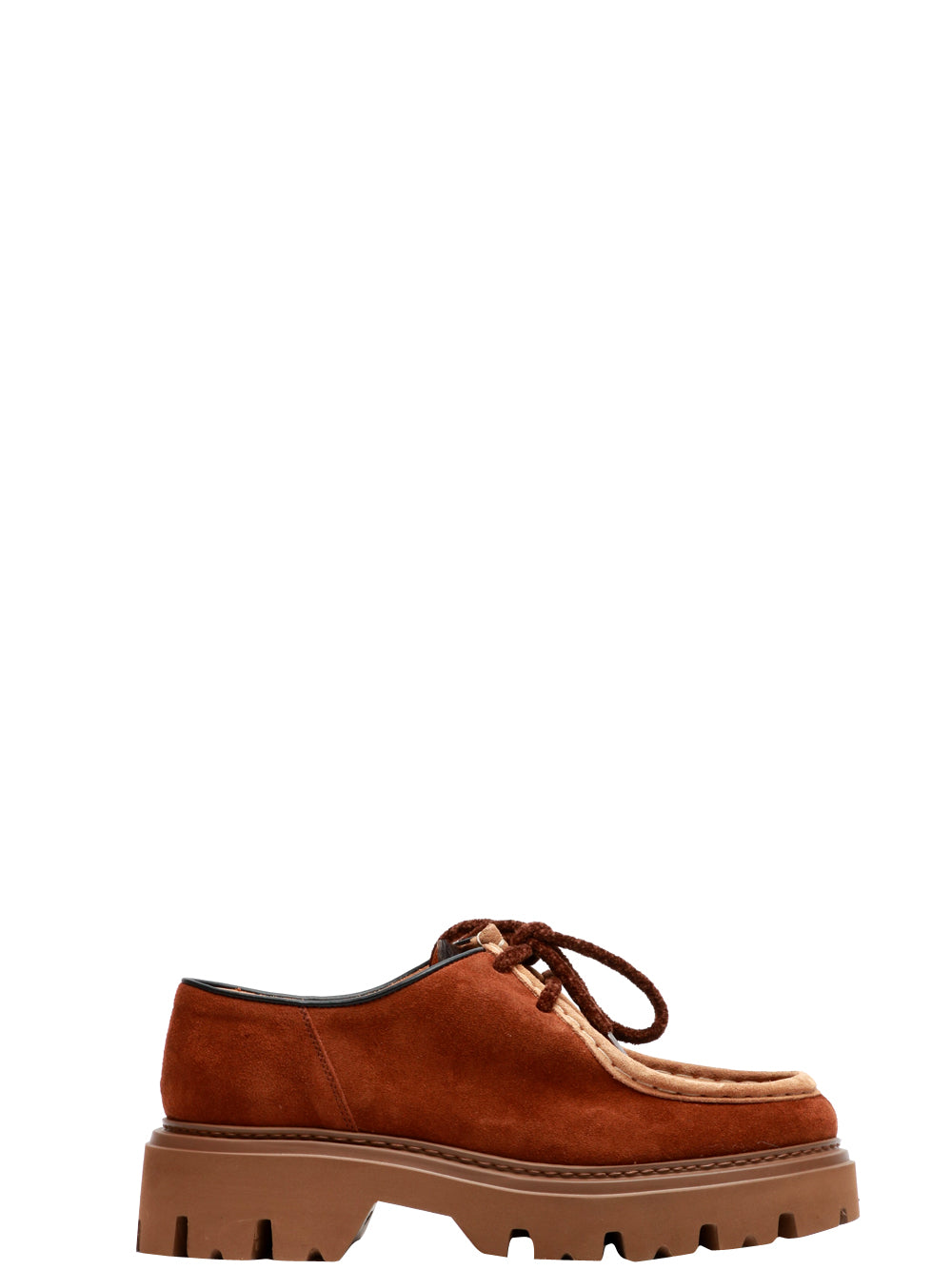 MAZE Scarpe Mocassino Dora in Pelle Scamosciata Cuoio Bruciato/marrone