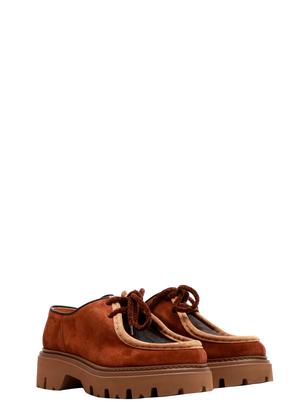 MAZE Scarpe Mocassino Dora in Pelle Scamosciata Cuoio Bruciato/marrone