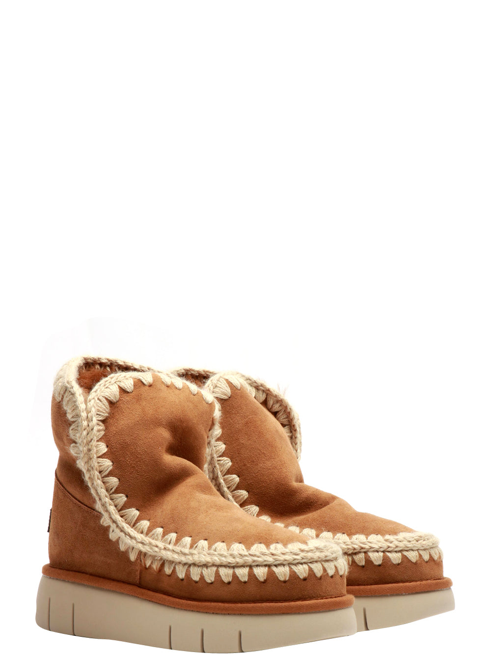 MOU Stivali Eskimo 18 Bounce in Suede Nocciola Cognac