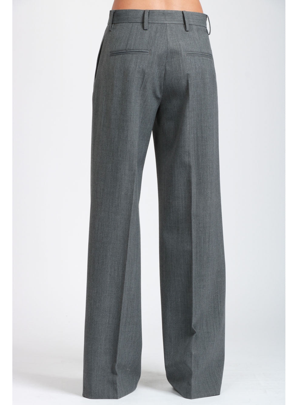 N°21 Pantaloni in Fresco di Lana Grigi Grigio