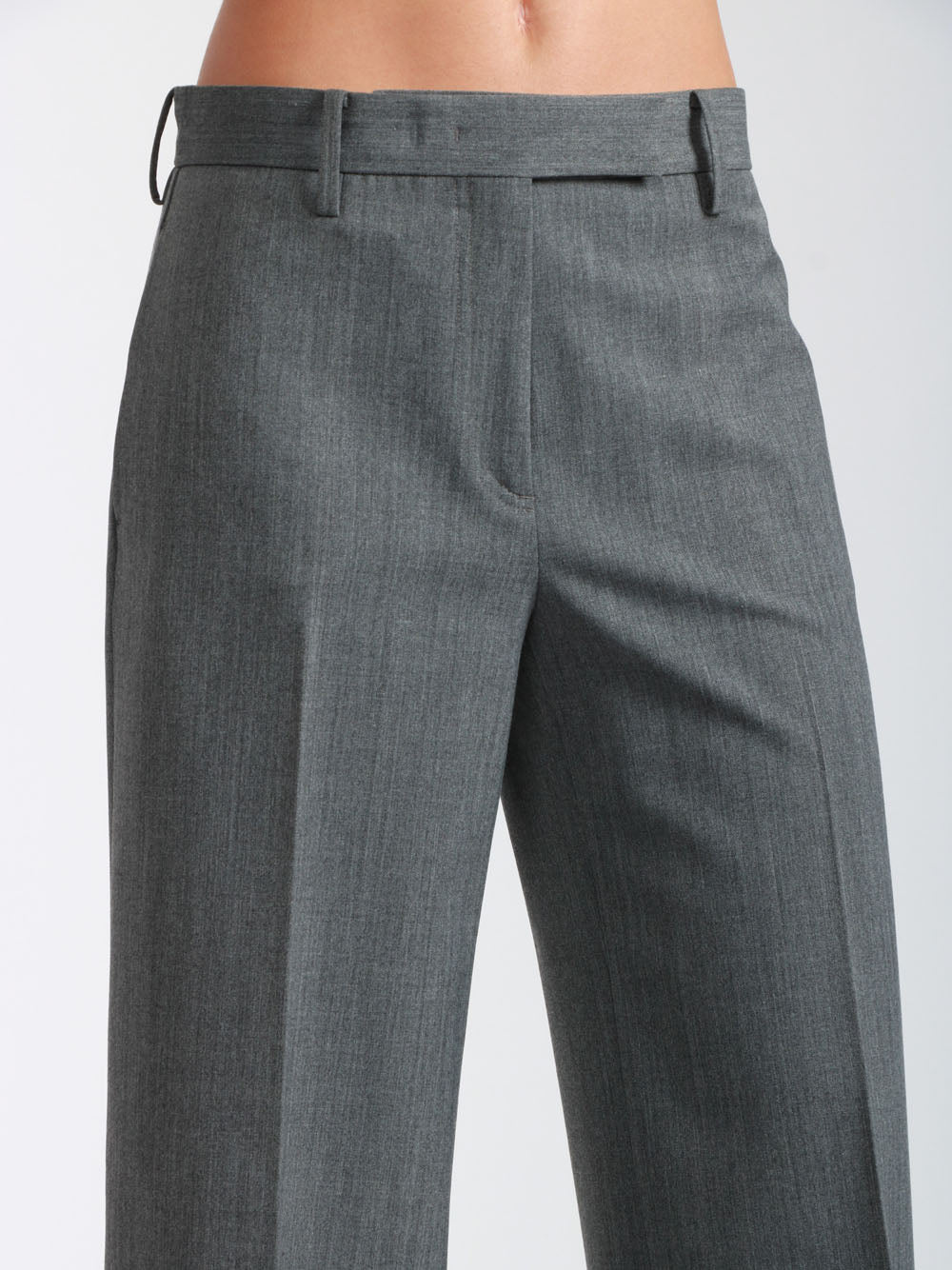 N°21 Pantaloni in Fresco di Lana Grigi Grigio