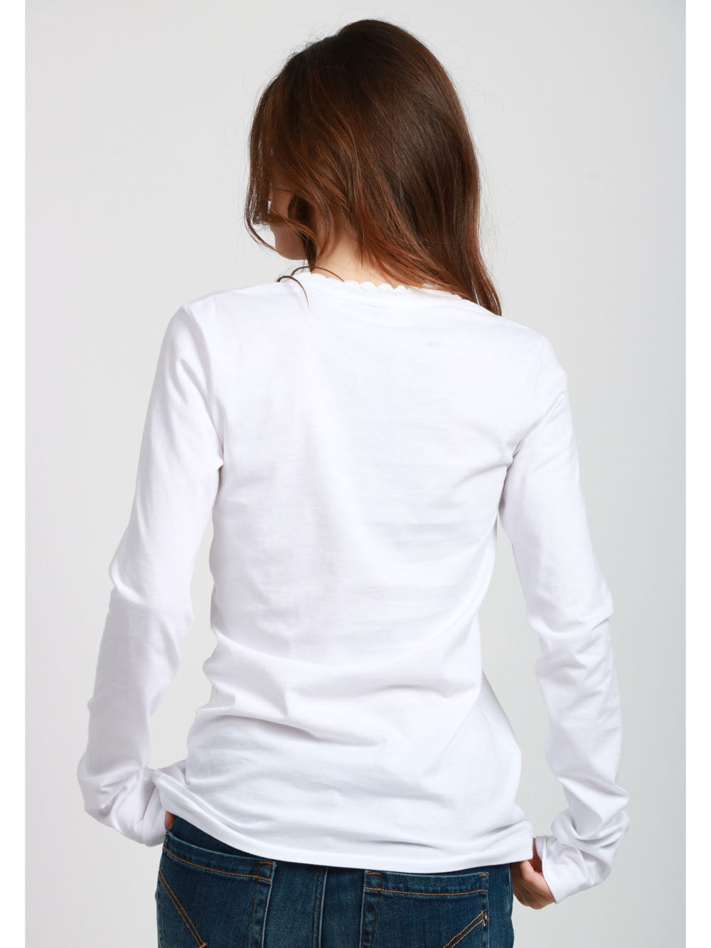 N°21 T-shirt in Cotone Bianca con Ricamo sullo Scollo Bianco