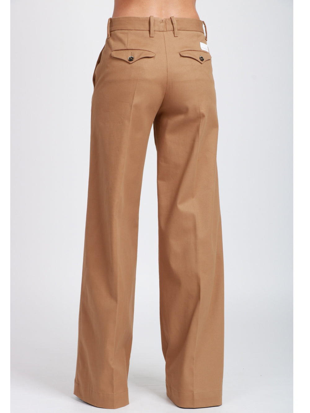 NINE INTHE MORNING Pantaloni Nadia Palazzo in Cotone e Cashmere Cammello Camel