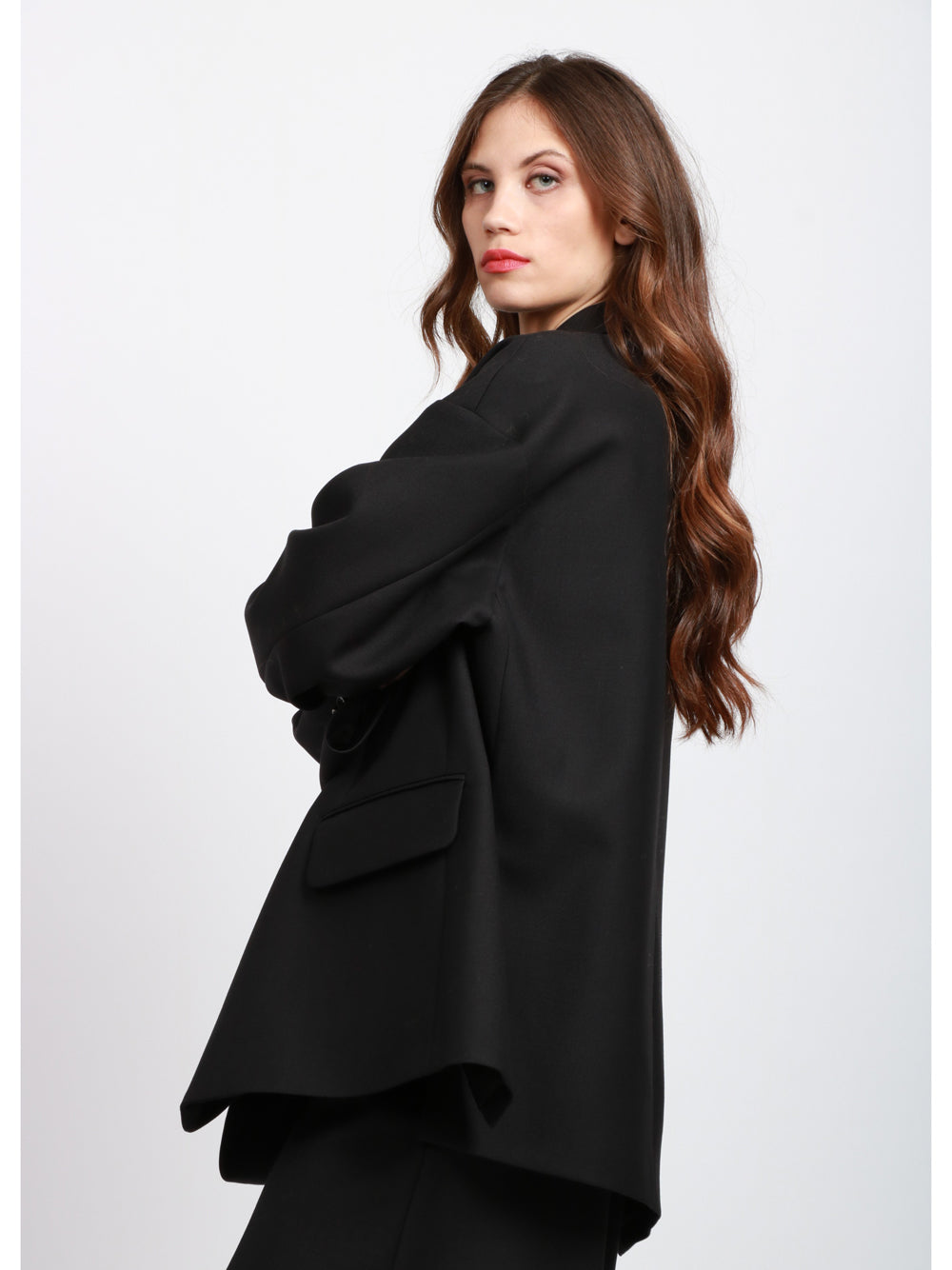 NINE INTHE MORNING Giacca Tecla Over Monopetto in Fresco di Lana Nera Nero