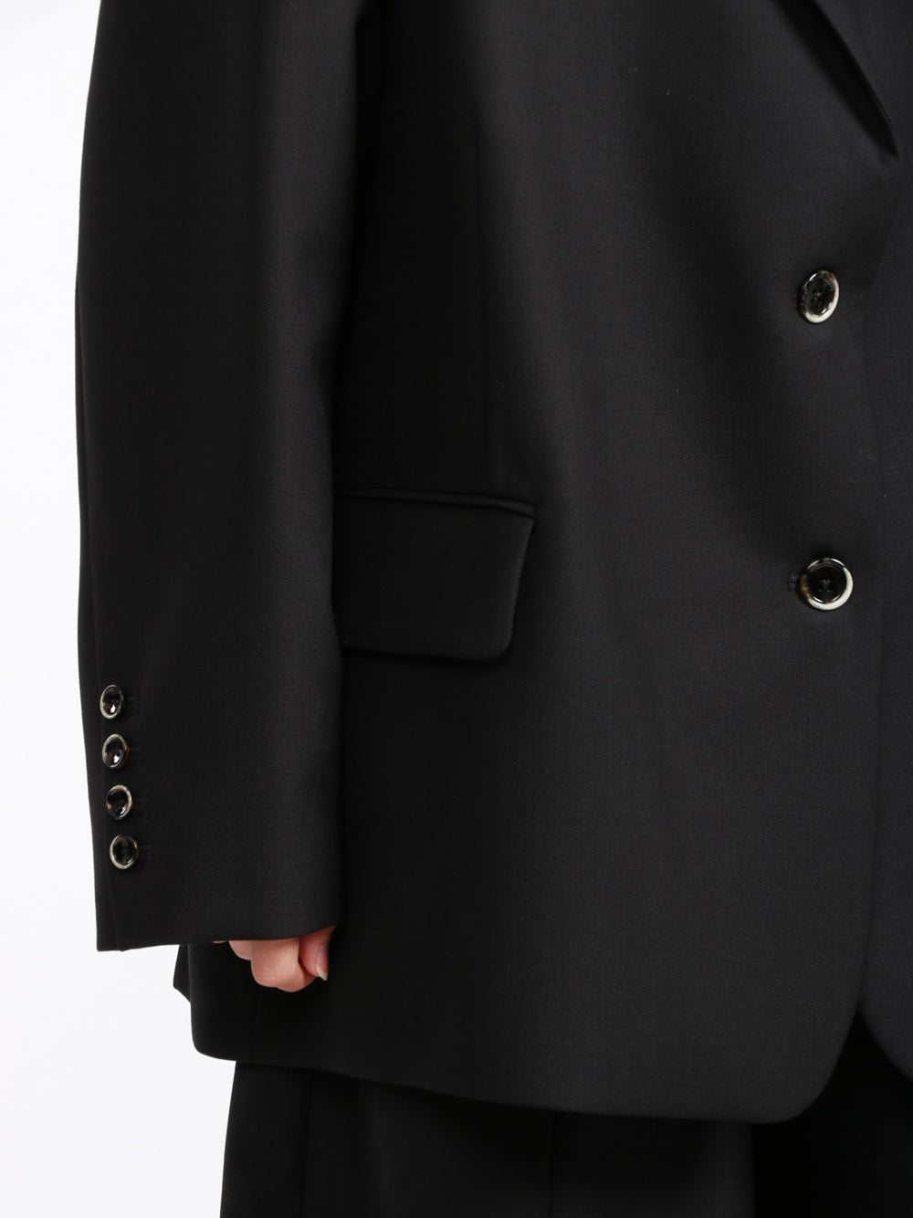 NINE INTHE MORNING Giacca Tecla Over Monopetto in Fresco di Lana Nera Nero