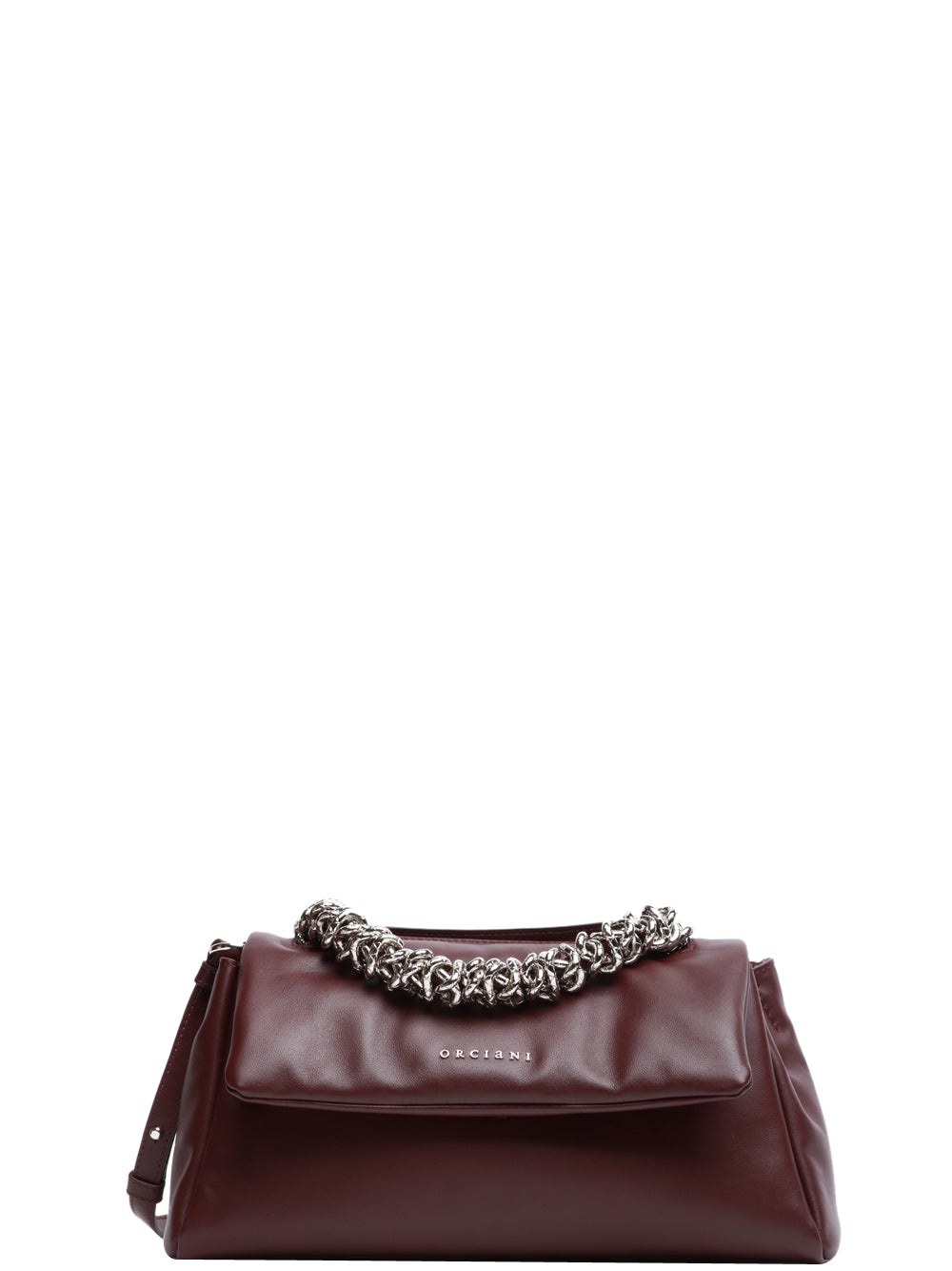 ORCIANI Borsa a Mano Sveva Longuette Bold in Pelle Bordeaux Bordeaux
