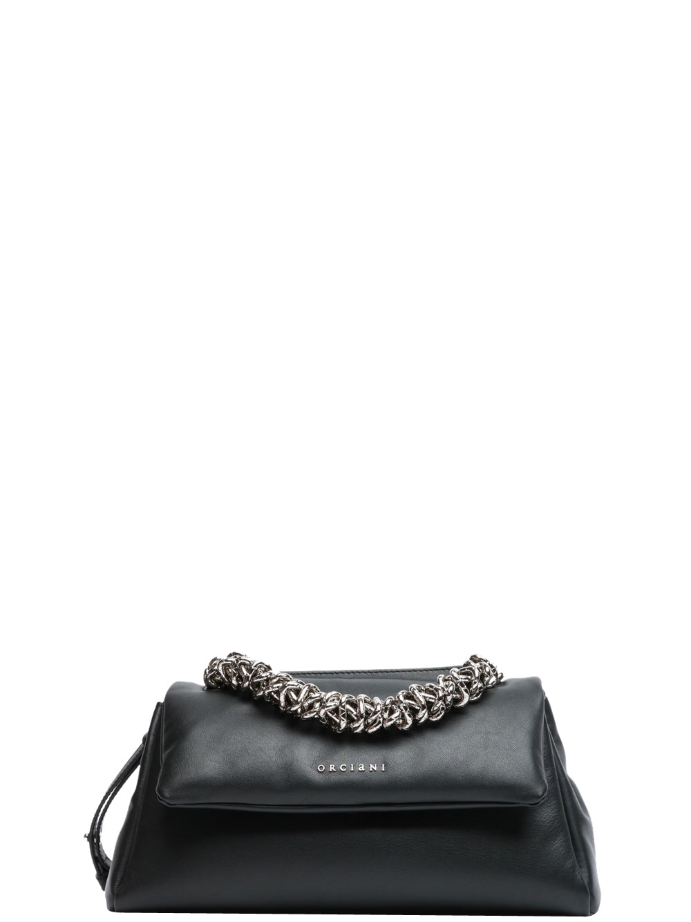 ORCIANI Borsa a Mano Sveva Longuette Bold in Pelle Nera Nero