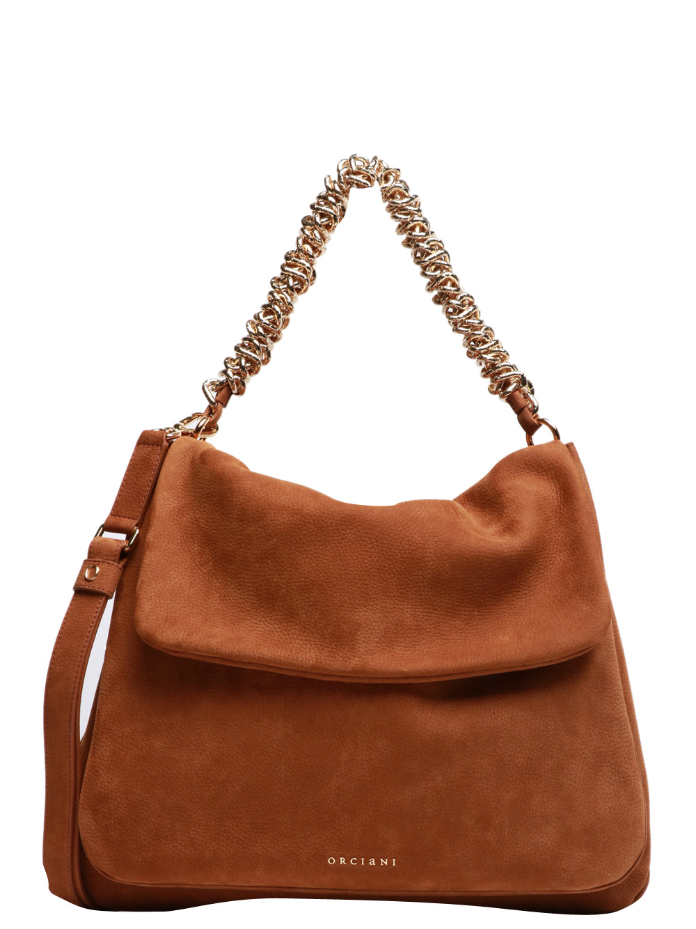 ORCIANI Borsa a Spalla Diana Large in Nabucco Cuoio Cuoio