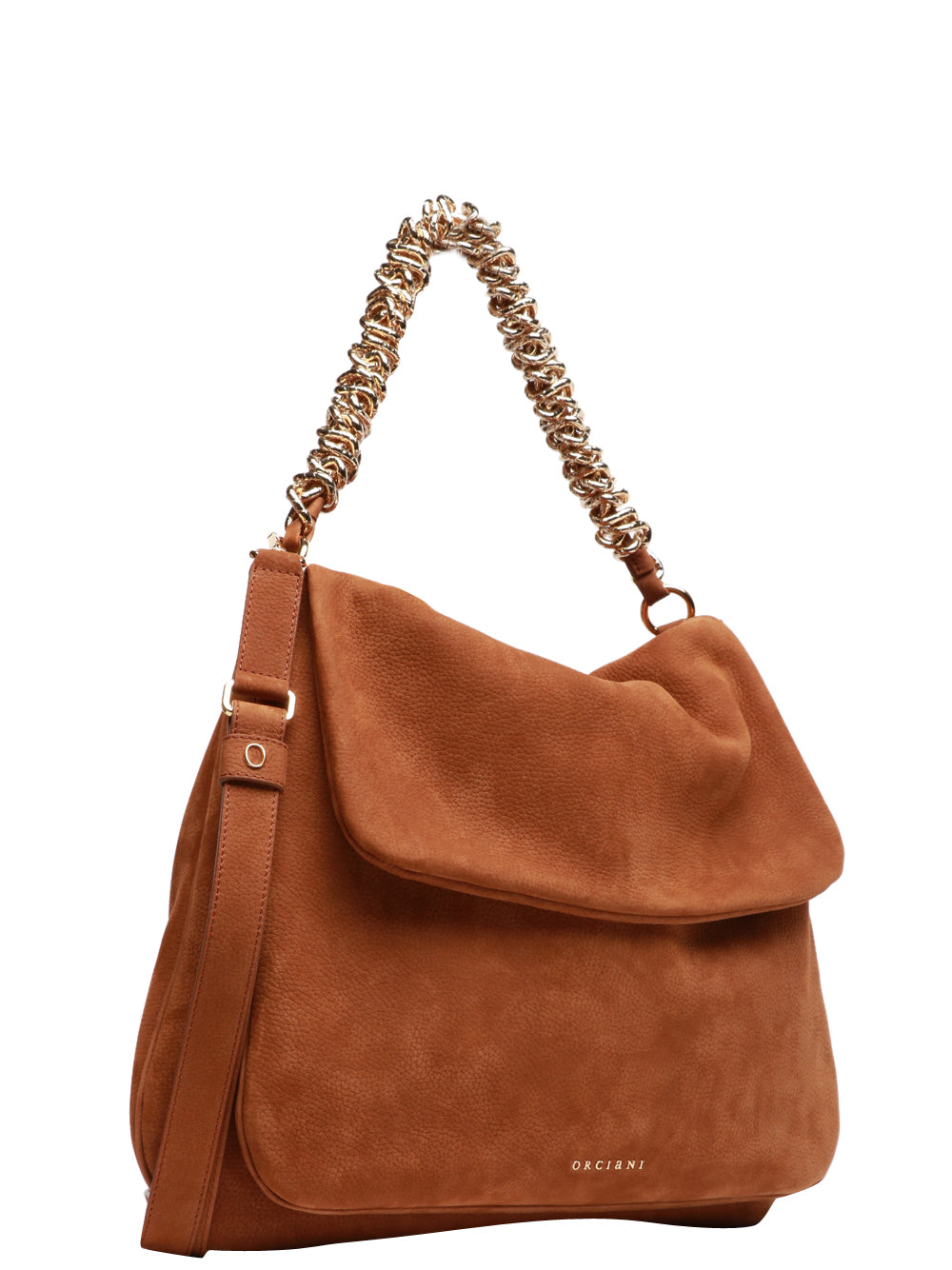 ORCIANI Borsa a Spalla Diana Large in Nabucco Cuoio Cuoio