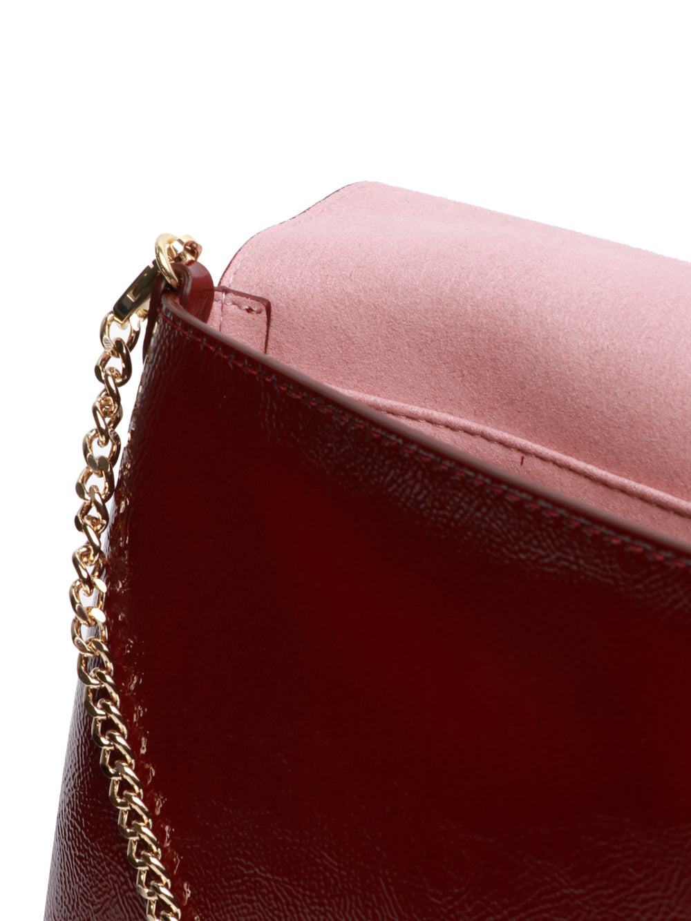 ORCIANI Borsa Pochette Gossip in Pelle Bordeaux Bordeaux