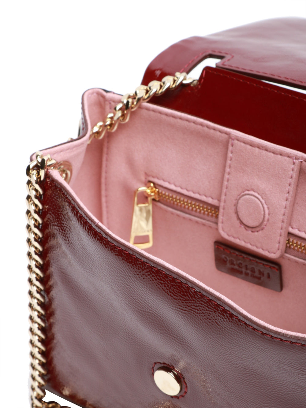 ORCIANI Borsa Sveva Sense Mini in Pelle Bordeaux Bordeaux