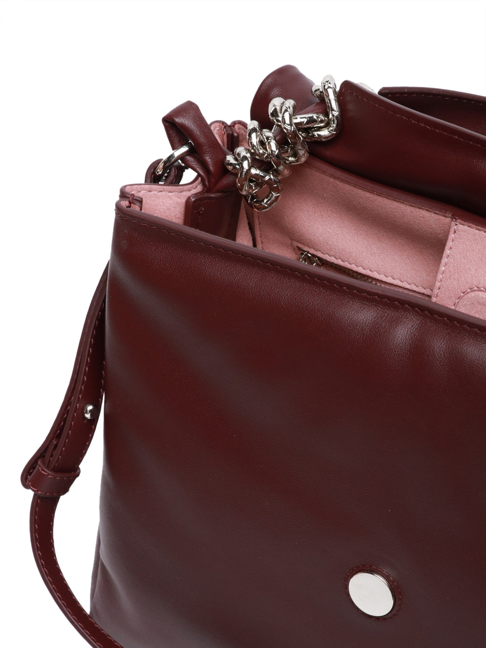 ORCIANI Borsa a Mano Sveva Bold Media in Pelle Bordeux con Tracolla Bordeaux
