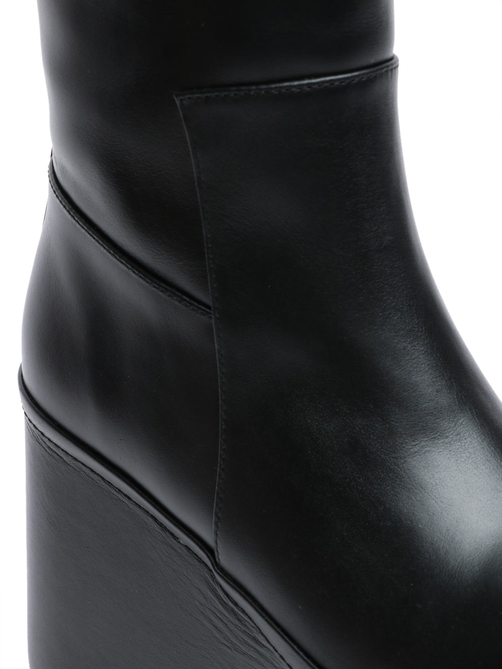 PALOMA BARCELÒ Stivali Barta in Pelle Nera con Zeppa Nero