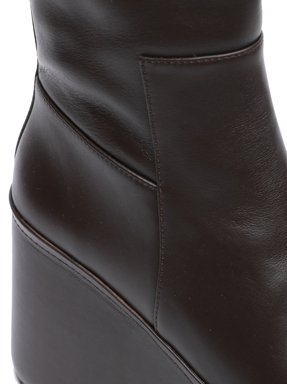 PALOMA BARCELÒ Stivali Barta in Pelle Testa di Moro con Zeppa Testa di moro